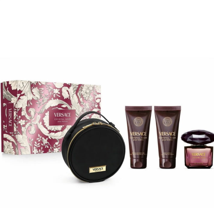 SET CRYSTAL NOIR BY VERSACE 4 PZAS DAMA