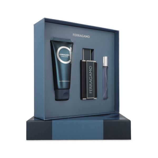 Set Intense Leather By Ferragamo 3 Pzas Bl 15Ml/Sg Men