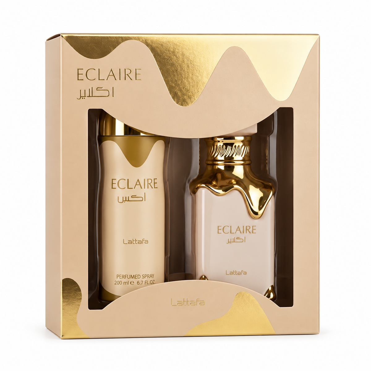 Set Eclaire Lattafa 2 Pza Spray EDP Dama