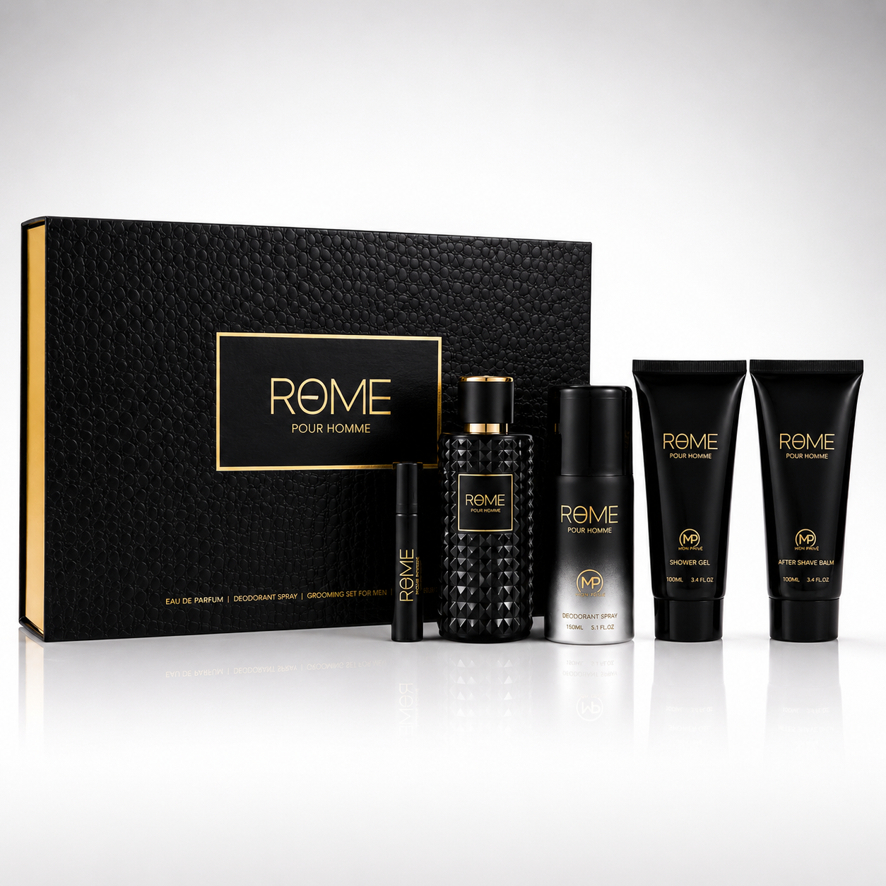 Set Rome Pour Homme By Bharara 4 Pzas 100ml EDP Men