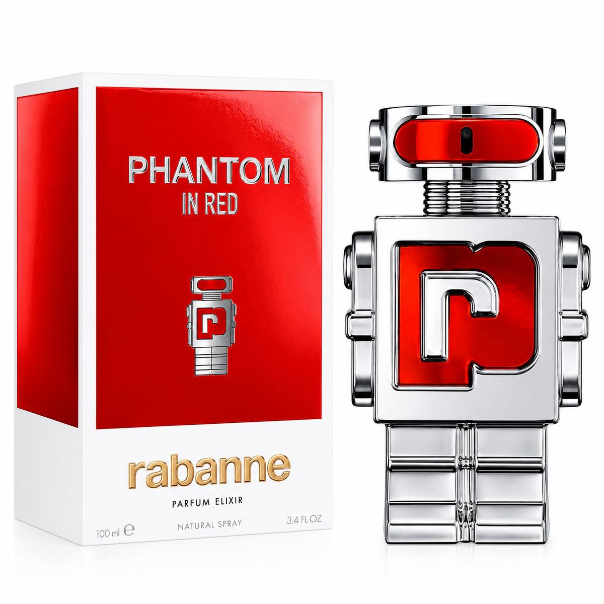 Phantom In Red Rabanne Parfum Elixir 100ml Caballero