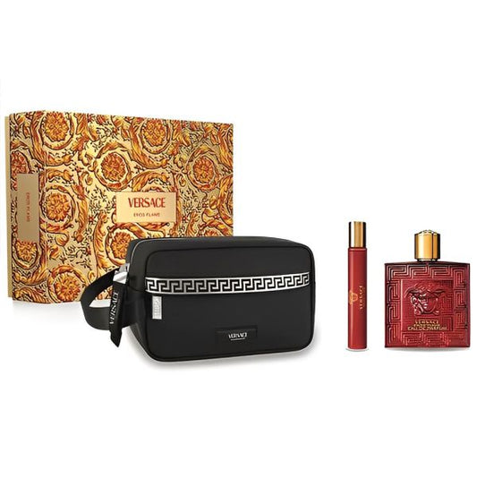 SET EROS FLAME BY VERSACE 3 PZA BL/ SOB 100 ML EDP